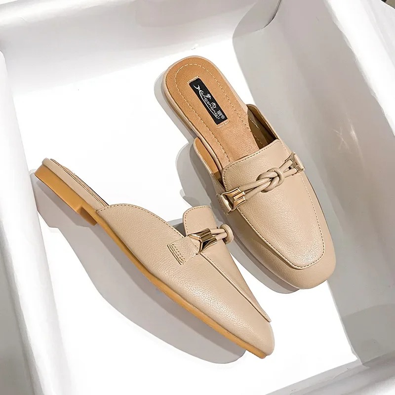 Women'S Fashion Korea - Sepatu Wanita Fashion Baotou Half Slippers