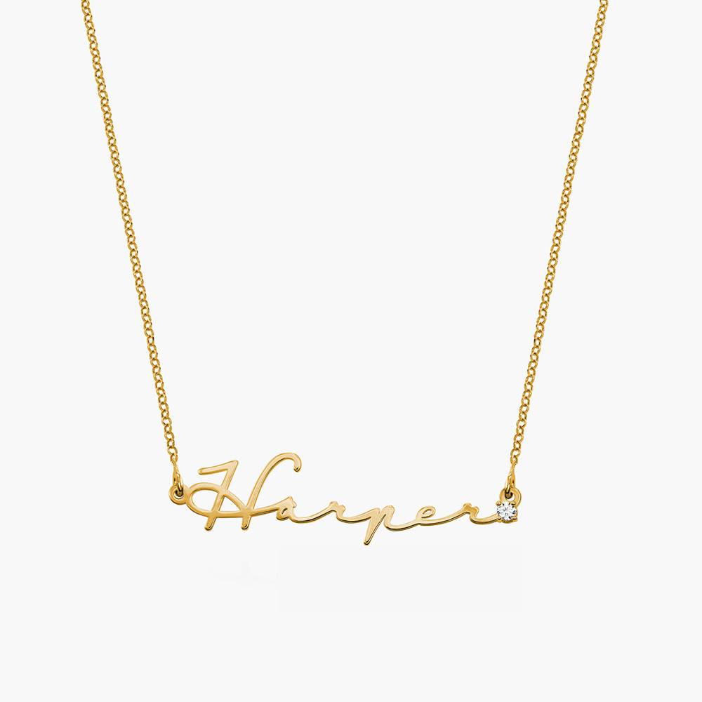 Women Fashion Names - Kalung nama dengan berlian-perhiasan nama emas