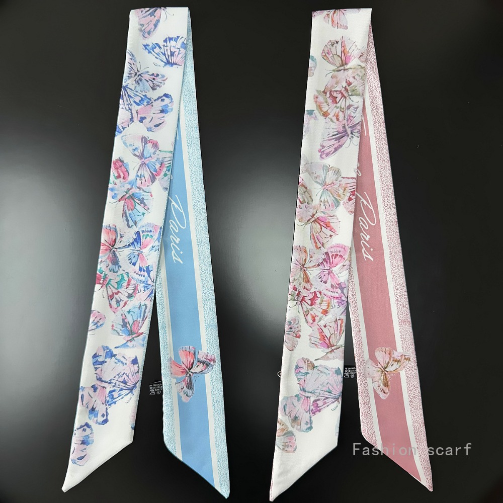 Women Fashion Necktie - Syal Bunga Ringan Aksesori Musim Panas