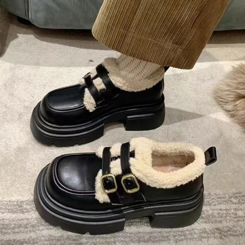 Women'S Fashion Shoes - Sepatu Kulit Kecil Gaya Inggris Musim
