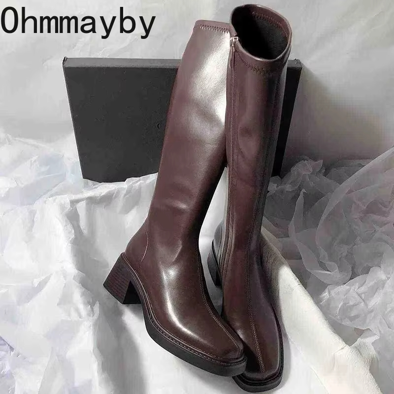 Sepatu bot hak tebal wanita, s - Women'S Fashion Knee High Boots ulasan dan harga