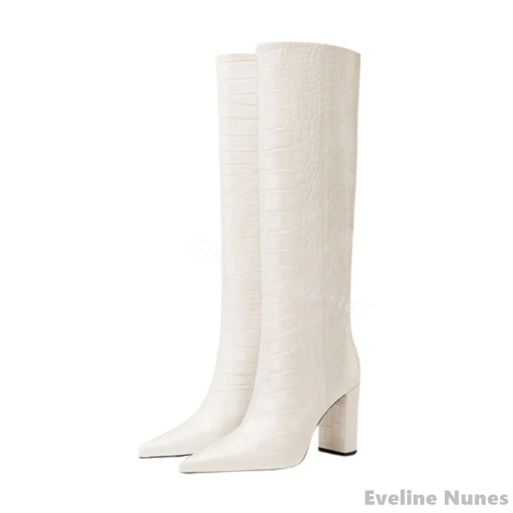 Sepatu bot pola buaya mewah wa - Women'S Fashion Knee High Boots ulasan dan harga