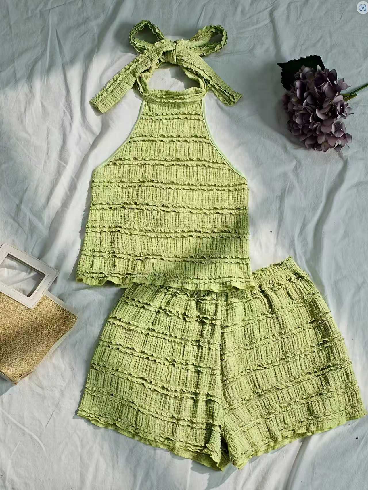 Set Atasan Cami & Hot Pants Ga - Lace Trim Cami ulasan dan harga