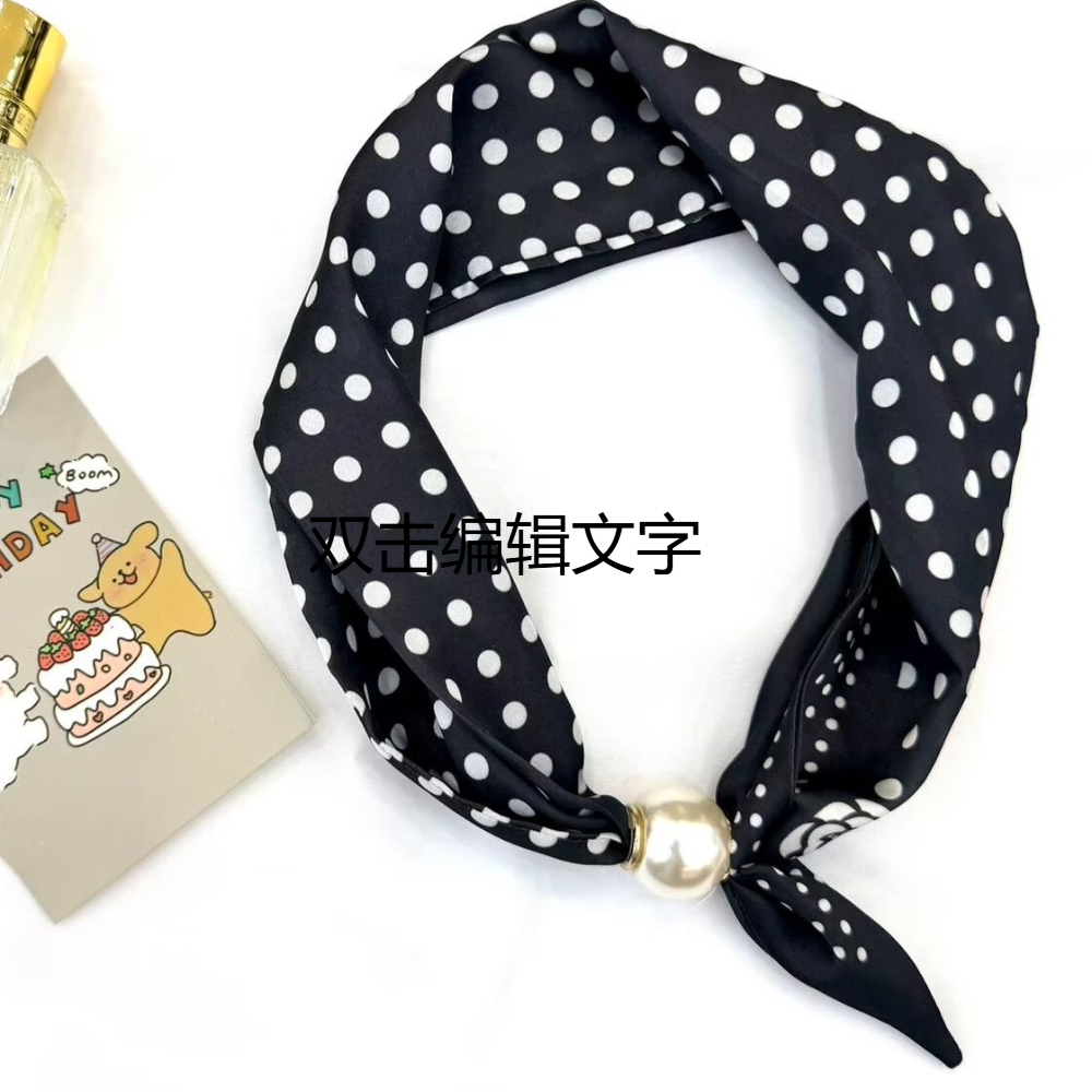1 Syal Leher Satin Cetak Vinta - Women Fashion Necktie ulasan dan harga