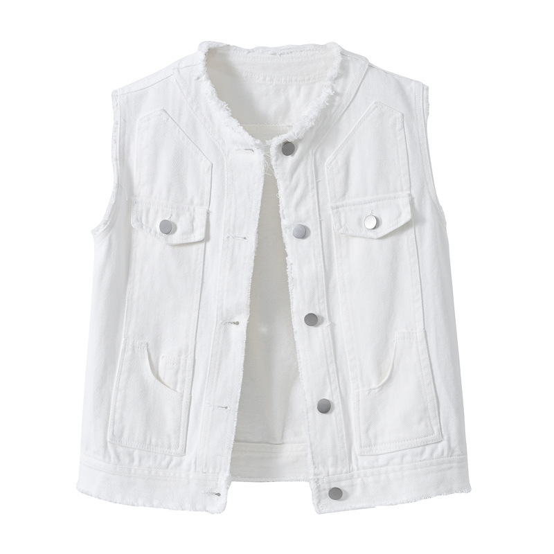 Rompi Denim Tanpa Lengan Wanit - Women'S Fashion Vest Tops ulasan dan harga