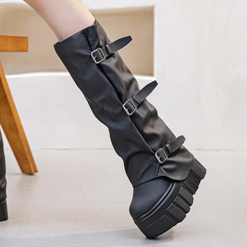 Sepatu Boots Wanita Platform T - Women'S Fashion Knee High Boots ulasan dan harga