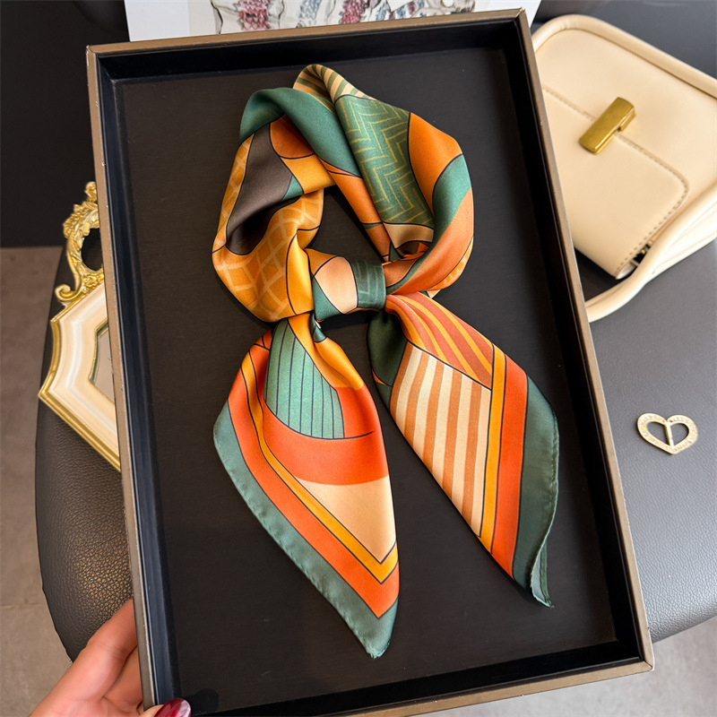 Syal Segi Empat Sutra Motif Ge - Women Fashion Necktie ulasan dan harga
